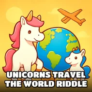 Unicorns Travel The World Riddle - Logo Quiz game